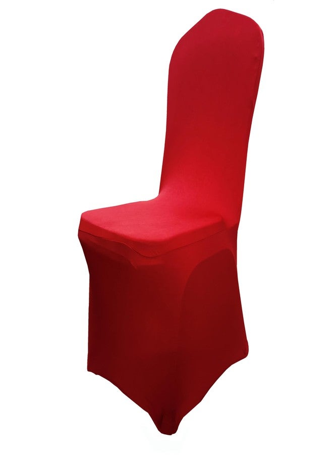 iEventStar غطاء كرسي طعام من البوليستر المطاطي من iEventStar، مناسب لحفلات الزفاف والمآدب وغرف الطعام (أحمر) - Image 3